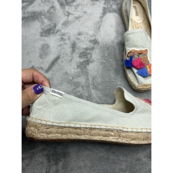 Soludos Blue Tasseled Camel Espadrilles Colorful Fun Resort Vacation Size 8.5 - Picture 4 of 9